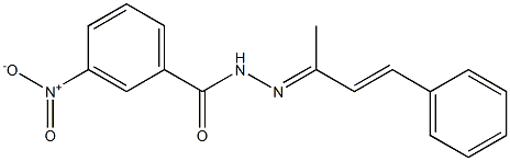 3-nitro-N'-[(2E,3E)-4-phenylbut-3-en-2-ylidene]benzohydrazide Struktur