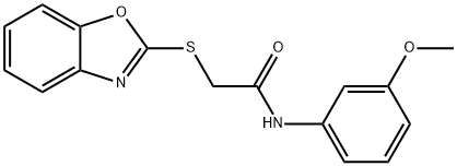 2-(1,3-benzoxazol-2-ylsulfanyl)-N-(3-methoxyphenyl)acetamide Struktur