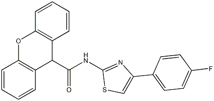 N-[4-(4-fluorophenyl)-1,3-thiazol-2-yl]-9H-xanthene-9-carboxamide Struktur