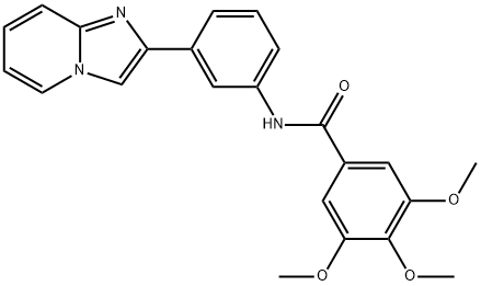 N-(3-imidazo[1,2-a]pyridin-2-ylphenyl)-3,4,5-trimethoxybenzamide Struktur