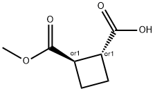 trans-2-(methoxycarbonyl)cyclobutane-1-carboxylic acid Struktur