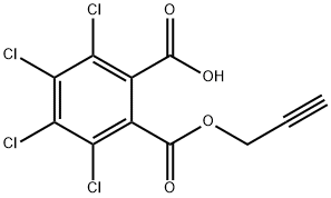 2,3,4,5-tetrachloro-6-[(2-propynyloxy)carbonyl]benzoic acid Struktur