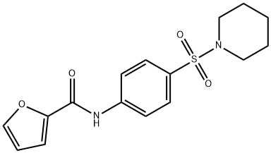 N-[4-(1-piperidinylsulfonyl)phenyl]-2-furamide Struktur