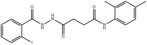 N-(2,4-dimethylphenyl)-4-[2-(2-iodobenzoyl)hydrazino]-4-oxobutanamide Struktur