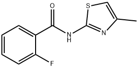 2-fluoro-N-(4-methyl-1,3-thiazol-2-yl)benzamide Struktur