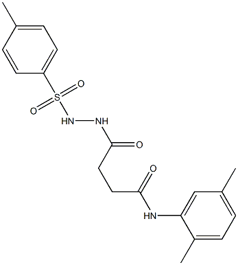 N-(2,5-dimethylphenyl)-4-{2-[(4-methylphenyl)sulfonyl]hydrazino}-4-oxobutanamide Struktur