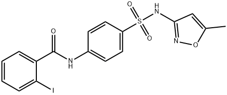 2-iodo-N-(4-{[(5-methyl-3-isoxazolyl)amino]sulfonyl}phenyl)benzamide Struktur