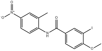 3-iodo-4-methoxy-N-(2-methyl-4-nitrophenyl)benzamide Struktur