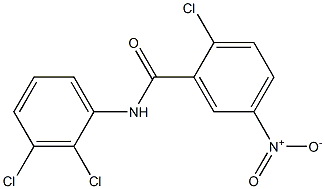 2-chloro-N-(2,3-dichlorophenyl)-5-nitrobenzamide Struktur