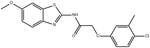 2-(4-chloro-3-methylphenoxy)-N-(6-methoxy-1,3-benzothiazol-2-yl)acetamide Struktur