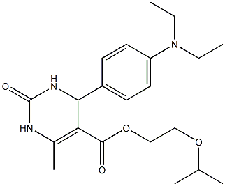 2-isopropoxyethyl 4-[4-(diethylamino)phenyl]-6-methyl-2-oxo-1,2,3,4-tetrahydro-5-pyrimidinecarboxylate Struktur