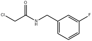 2-chloro-N-[(3-fluorophenyl)methyl]acetamide Struktur