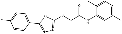 N-(2,5-dimethylphenyl)-2-{[5-(4-methylphenyl)-1,3,4-oxadiazol-2-yl]sulfanyl}acetamide Struktur