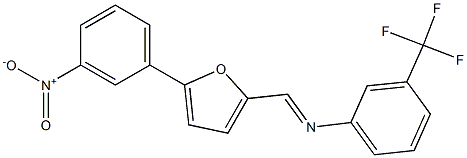 N-{[5-(3-nitrophenyl)-2-furyl]methylene}-3-(trifluoromethyl)aniline Struktur