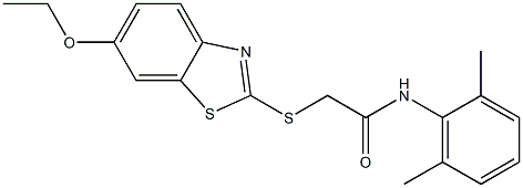 N-(2,6-dimethylphenyl)-2-[(6-ethoxy-1,3-benzothiazol-2-yl)sulfanyl]acetamide Struktur