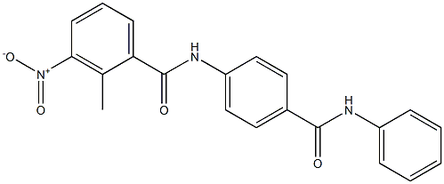 N-[4-(anilinocarbonyl)phenyl]-3-nitro-2-methylbenzamide Struktur