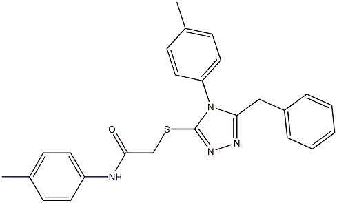 2-{[5-benzyl-4-(4-methylphenyl)-4H-1,2,4-triazol-3-yl]sulfanyl}-N-(4-methylphenyl)acetamide Struktur