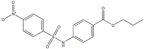 propyl 4-[({4-nitrophenyl}sulfonyl)amino]benzoate Struktur