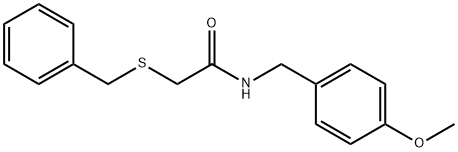 2-(benzylsulfanyl)-N-(4-methoxybenzyl)acetamide Struktur