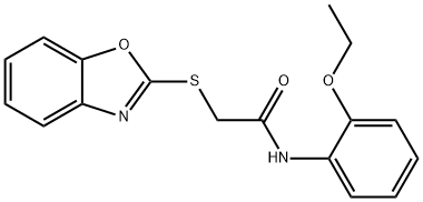 2-(1,3-benzoxazol-2-ylsulfanyl)-N-(2-ethoxyphenyl)acetamide Struktur