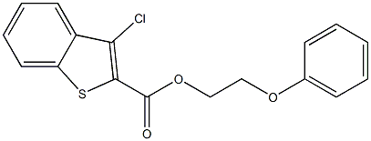 2-phenoxyethyl 3-chloro-1-benzothiophene-2-carboxylate Struktur