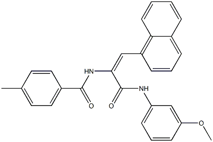 N-[1-[(3-methoxyanilino)carbonyl]-2-(1-naphthyl)vinyl]-4-methylbenzamide Struktur