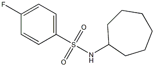 N-cycloheptyl-4-fluorobenzenesulfonamide Struktur