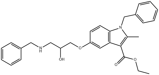 ethyl 1-benzyl-5-[3-(benzylamino)-2-hydroxypropoxy]-2-methyl-1H-indole-3-carboxylate Struktur