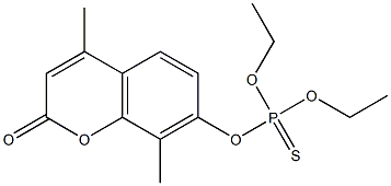 O-(4,8-dimethyl-2-oxo-2H-chromen-7-yl) O,O-diethyl thiophosphate Struktur