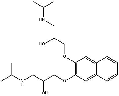 1-({3-[2-hydroxy-3-(isopropylamino)propoxy]-2-naphthyl}oxy)-3-(isopropylamino)-2-propanol Struktur