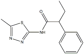 N-(5-methyl-1,3,4-thiadiazol-2-yl)-2-phenylbutanamide Struktur