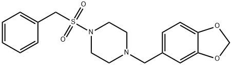 1-(1,3-benzodioxol-5-ylmethyl)-4-(benzylsulfonyl)piperazine Struktur