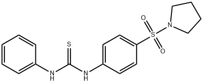 N-phenyl-N'-[4-(1-pyrrolidinylsulfonyl)phenyl]thiourea Struktur