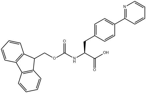 Fmoc-(S)-2-Amino-3-(4-(pyridin-2-yl)phenyl)propanoic acid Struktur