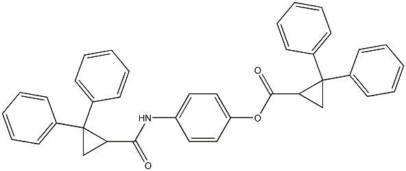 4-{[(2,2-diphenylcyclopropyl)carbonyl]amino}phenyl 2,2-diphenylcyclopropanecarboxylate Struktur