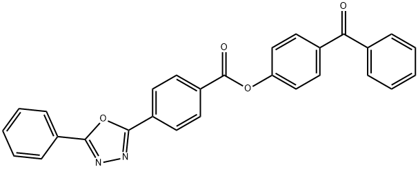 4-benzoylphenyl 4-(5-phenyl-1,3,4-oxadiazol-2-yl)benzoate Struktur