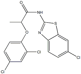 N-(6-chloro-1,3-benzothiazol-2-yl)-2-(2,4-dichlorophenoxy)propanamide Struktur