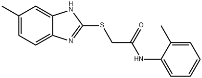 2-[(5-methyl-1H-benzimidazol-2-yl)sulfanyl]-N-(2-methylphenyl)acetamide Struktur