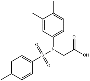 {3,4-dimethyl[(4-methylphenyl)sulfonyl]anilino}acetic acid Struktur