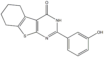 5-(3-hydroxyphenyl)-8-thia-4,6-diazatricyclo[7.4.0.0,2,7]trideca-1(9),2(7),5-trien-3-one Struktur