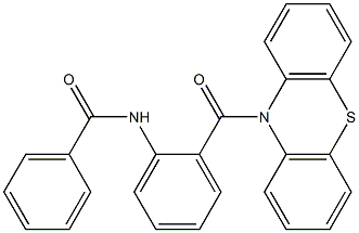 N-[2-(10H-phenothiazin-10-ylcarbonyl)phenyl]benzamide Struktur