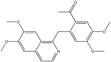 1-{2-[(6,7-dimethoxyisoquinolin-1-yl)methyl]-4,5-dimethoxyphenyl}ethan-1-one Struktur