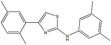 N-(3,5-dimethylphenyl)-N-[4-(2,5-dimethylphenyl)-1,3-thiazol-2-yl]amine Struktur