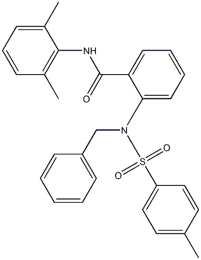 2-{benzyl[(4-methylphenyl)sulfonyl]amino}-N-(2,6-dimethylphenyl)benzamide Struktur