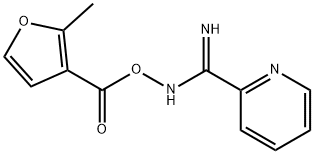 N'-[(2-methyl-3-furoyl)oxy]pyridine-2-carboximidamide Struktur