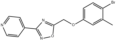 4-{5-[(4-bromo-3-methylphenoxy)methyl]-1,2,4-oxadiazol-3-yl}pyridine Struktur