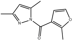 3,5-dimethyl-1-(2-methyl-3-furoyl)-1H-pyrazole Struktur