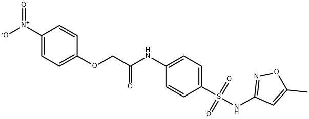 N-(4-{[(5-methyl-3-isoxazolyl)amino]sulfonyl}phenyl)-2-(4-nitrophenoxy)acetamide Struktur