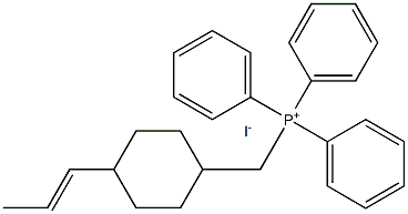 triphenyl(((1r,4r)-4-((E)-prop-1-en-1-yl)cyclohexyl)methyl)phosphonium iodide Struktur