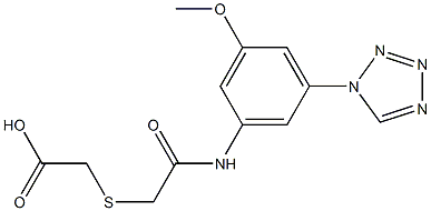 ({2-[3-methoxy-5-(1H-tetraazol-1-yl)anilino]-2-oxoethyl}sulfanyl)acetic acid Struktur